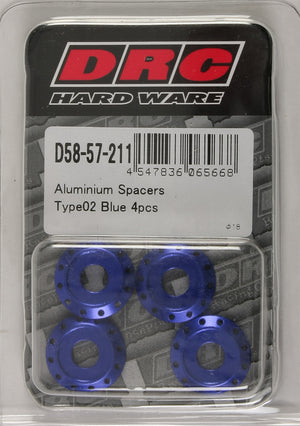 Aluminum Spacers Type 2 Blue M6x12mm 4/Pk