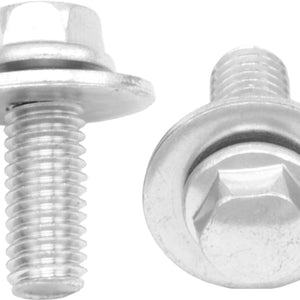 8mm Hex Head Flange Bolt 6x1.0x16mm W/16mm Washer 10/Pk