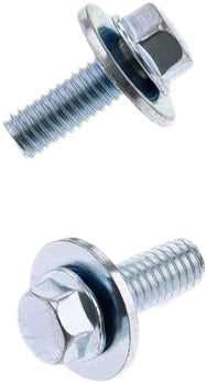 8mm Hex Head Flange Bolt 6x1.0x16mm W/16mm Washer 10/Pk