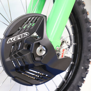Linear Front Disc Cover Hon/Kaw/Sher/Yam Blk
