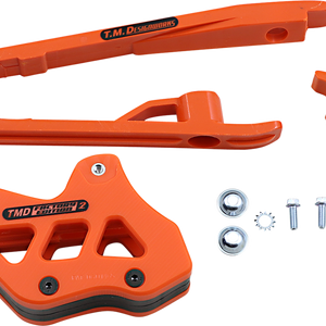 T.M. DESIGNWORKS Chain Guide/Slider - KTM/Gas Gas - Orange DCK-KT4-OR