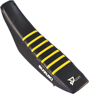 D'COR VISUALS Seat Cover - Black/Yellow - RM '01-'08 30-40-126