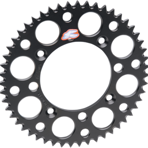 RENTHAL Rear Sprocket - Aluminum - 49 Tooth - Black - Kawasaki/Suzuki 112U-520-49GEBK