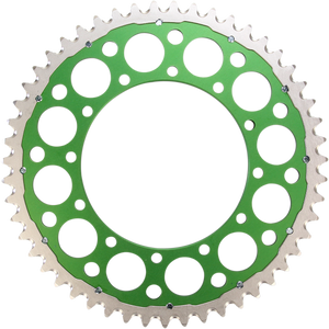 RENTHAL Twinring™ Rear Sprocket - 51 Tooth - Green - Kawasaki/Suzuki 1120-520-51GPGN