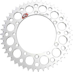 RENTHAL Rear Sprocket - Aluminum - 47 Tooth - Silver - Kawasaki/Suzuki 112U-520-47GESI