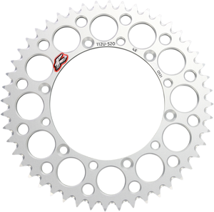 RENTHAL Rear Sprocket - Aluminum - 48 Tooth - Silver - Kawasaki/Suzuki 112U-520-48GESI