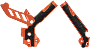 ACERBIS X-Grip Frame Guards - Orange/Black - KTM - EX/SX/XC '11-'16 2374251008