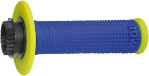 PRO GRIP 708 Lock-On Grips - Fluorescent Yellow/Blue PA070800GFBL
