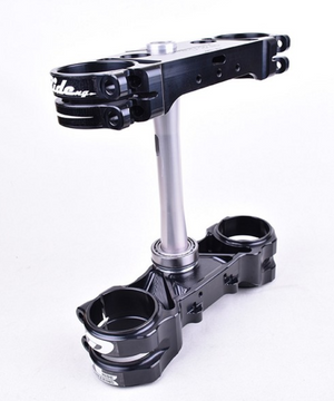 Ride Engineering Beta Rubber Mounted Split Triple Clamp Set 22mm Offset - Black - BE-BTB22-BA