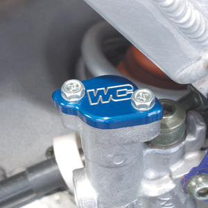 WORKS CONNECTION Rear Billet Brake Cover - Blue - Kawasaki/Yamaha 21-700