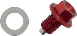 MOOSE OFFROAD Magnetic Drain Plug - Red - Kawasaki | Suzuki DP110