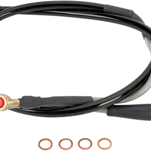MOOSE OFFROAD Brake Line - Front - Stainless Steel - Kawasaki KX K02-1-030/P
