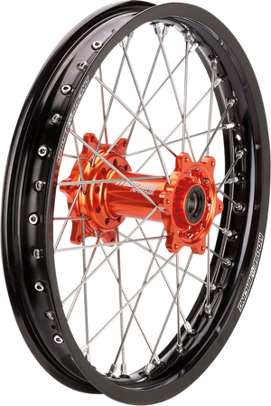 MOOSE OFFROAD Wheel Assembly - SX-1 - Complete - Rear - Black Wheel/Orange Hub - 19x2.15 - KTM/Gas Gas/Husqvarna MR21519-BKOR