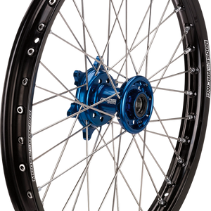 MOOSE OFFROAD Wheel Assembly - SX-1 - Complete - Front - Black Wheel/Blue Hub - 17x1.4 - Suzuki RM/Yamaha YZ YF-14017-BKBU