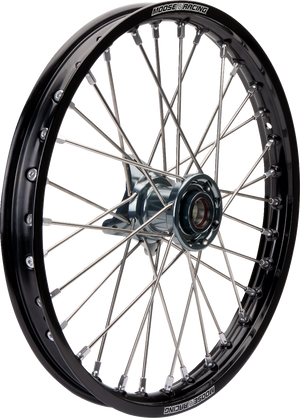 MOOSE OFFROAD Wheel Assembly - SX-1 - Complete - Front - Black Wheel/Gray Hub - 17x1.4 - SX/MC/TC 85 MF-14017-BKGY