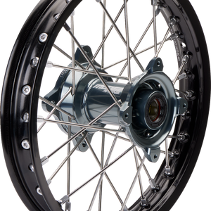MOOSE OFFROAD Wheel Assembly - SX-1 - Complete - Rear - Black Wheel/Gray Hub - 14x1.6 - SX/TC 85 MR-16014-BKGY