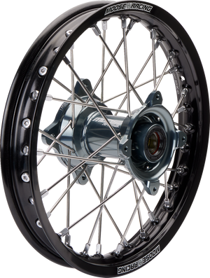 MOOSE OFFROAD Wheel Assembly - SX-1 - Complete - Rear - Black Wheel/Gray Hub - 14x1.6 - SX/TC 85 MR-16014-BKGY