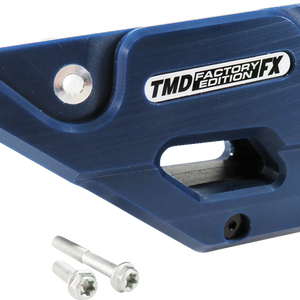 T.M. DESIGNWORKS Factory Edition Chain Guide With Replacement Wear Pad - Blue - Gas Gas/Husqvarna/KTM RCG-KT5-BL2
