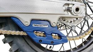 T.M. DESIGNWORKS Factory Edition Chain Guide With Replacement Wear Pad - Blue - Gas Gas/Husqvarna/KTM RCG-KT5-BL2