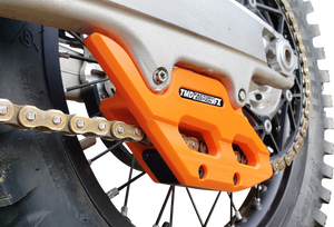 T.M. DESIGNWORKS Factory Edition Chain Guide With Replacement Wear Pad - Orange - Gas Gas/Husqvarna/KTM RCG-KT5-OR