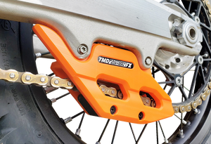 T.M. DESIGNWORKS Factory Edition Chain Guide With Replacement Wear Pad - Orange - Gas Gas/Husqvarna/KTM RCG-KT5-OR