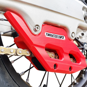 T.M. DESIGNWORKS Factory Edition Chain Guide With Replacement Wear Pad - Red - Gas Gas/Husqvarna/KTM RCG-KT5-RD