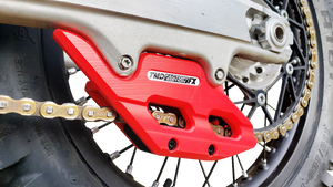 T.M. DESIGNWORKS Factory Edition Chain Guide With Replacement Wear Pad - Red - Gas Gas/Husqvarna/KTM RCG-KT5-RD