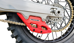 T.M. DESIGNWORKS Factory Edition Chain Guide With Replacement Wear Pad - Red - Gas Gas/Husqvarna/KTM RCG-KT5-RD