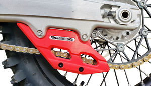 T.M. DESIGNWORKS Factory Edition Chain Guide With Replacement Wear Pad - Red - Gas Gas/Husqvarna/KTM RCG-KT5-RD
