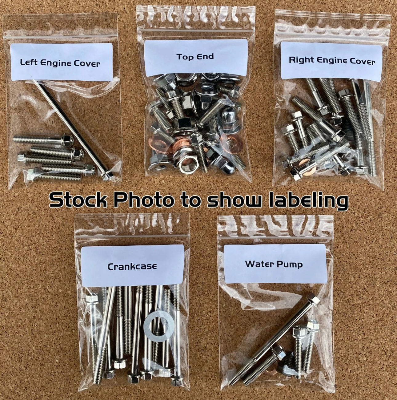 CR500 Engine Bolt Kit for Honda CR 500 Specbolt Nickel Wurks (Titanium Look) Ti