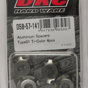 Aluminum Spacers Type 1 Titanium M6x12mm 4/Pk