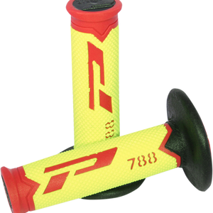 PRO GRIP Cross Triple Density 788 Grips - Red/Yellow/Black PA078800RGFN