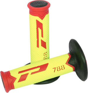 PRO GRIP Cross Triple Density 788 Grips - Red/Yellow/Black PA078800RGFN