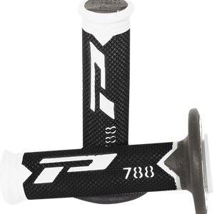 PRO GRIP Cross Triple Density 788 Grips - White/Black/Titanium PG788219