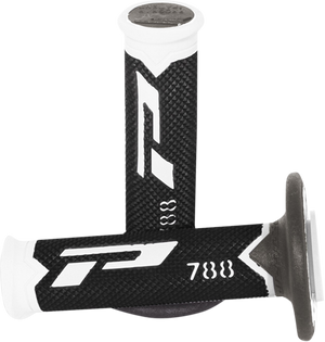 PRO GRIP Cross Triple Density 788 Grips - White/Black/Titanium PG788219
