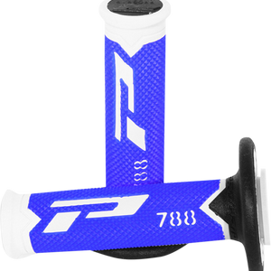 PRO GRIP Cross Triple Density 788 Grips - White/Blue/Black PA078800WBN