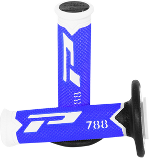 PRO GRIP Cross Triple Density 788 Grips - White/Blue/Black PA078800WBN