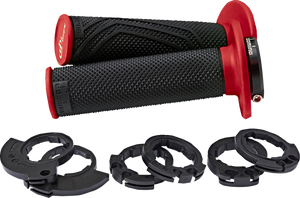 DOMINO D200 Lock-On Grips - Black/Red D20046C4042H8-0