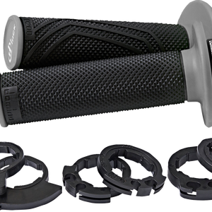 DOMINO D200 Lock-On Grips - Black/Gray D20046C4052H8-0