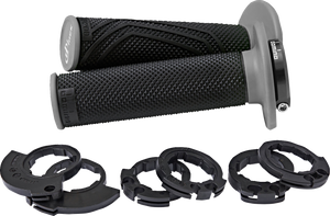 DOMINO D200 Lock-On Grips - Black/Gray D20046C4052H8-0