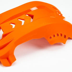 Fortress Skid Plate With Link Protector Orange Ktm