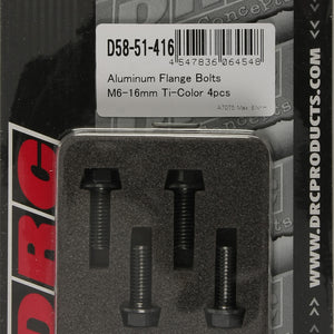 Aluminum Flange Bolts Titanium M6x16mm 4/Pk