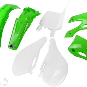 UFO Body Kit - OEM Green/White - Kawasaki - KX '99-'02 KAKIT200F@999
