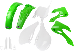 UFO Body Kit - OEM Green/White - Kawasaki - KX '99-'02 KAKIT200F@999