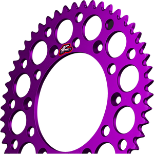 RENTHAL Rear Sprocket - Aluminum - 49 Tooth - Purple - Kawasaki/Suzuki 112U-520-49GEPE