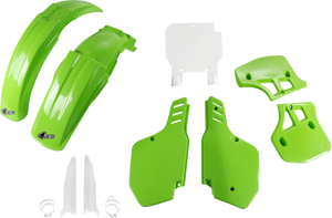 UFO Body Kit - OEM Green/White - Kawasaki - KX '93-'95 KAKIT187F@999
