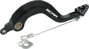 SCAR RACING Rear Brake Pedal - Black - Yamaha YZ 125/250 RBP101BK