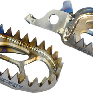 SCAR RACING Anti-Mud Foot Pegs - Titanium - Honda CR/F S2516AM