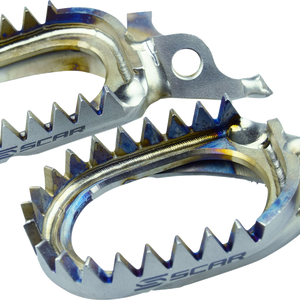 SCAR RACING Anti-Mud Foot Pegs - Titanium - Kawasaki KX S3516AM