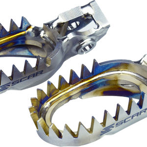 SCAR RACING Anti-Mud Foot Pegs - Titanium - KTM/Husqvarna/Gas Gas S5517AM
